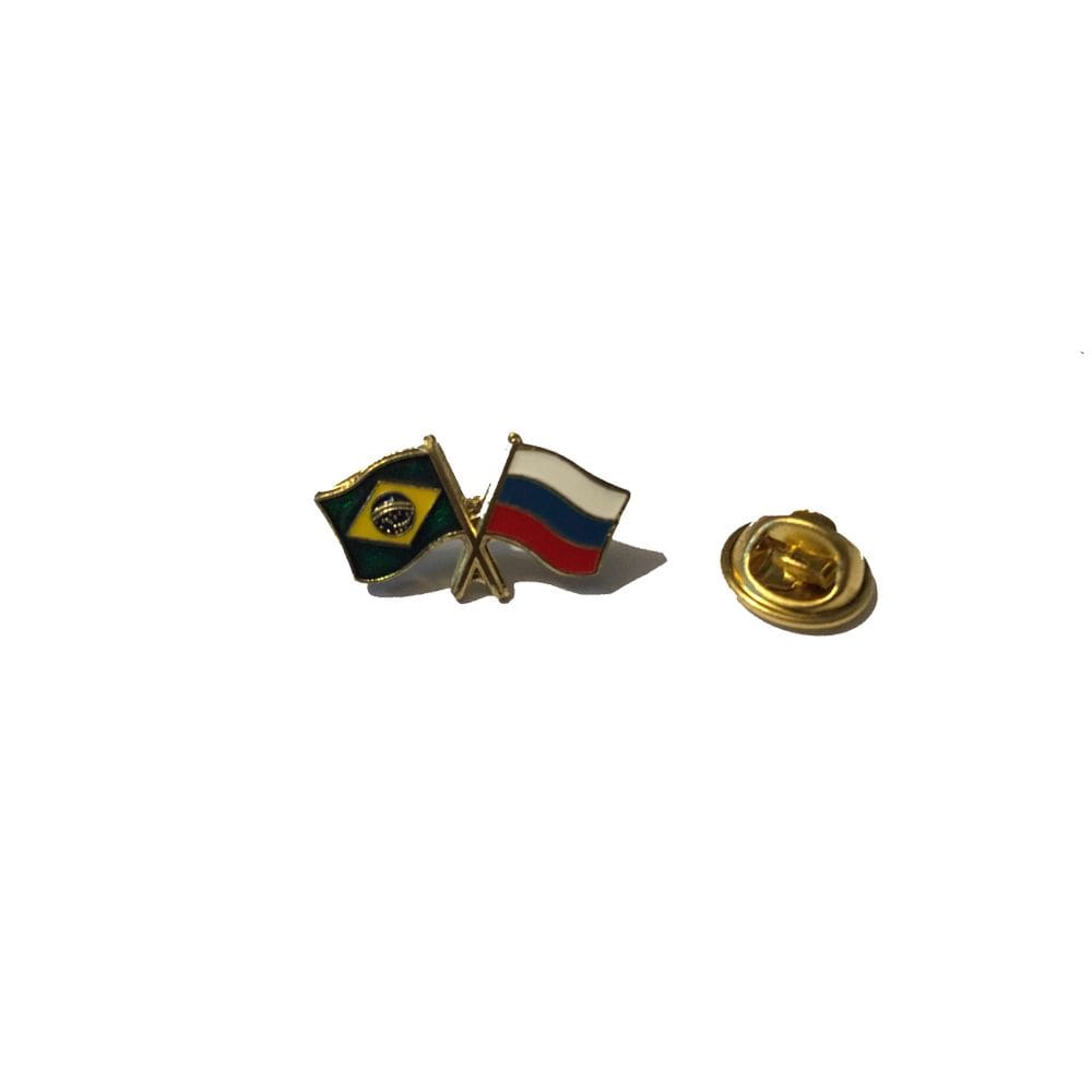 Pin da bandeira do Brasil x Rússia