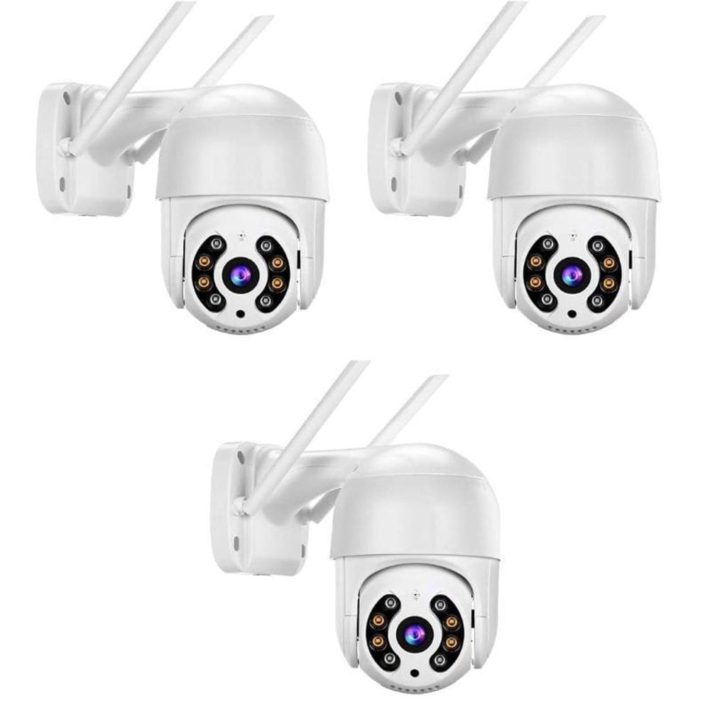 Kit 3 Câmera Segurança Externa App Yoosee Sem Fio Full Hd