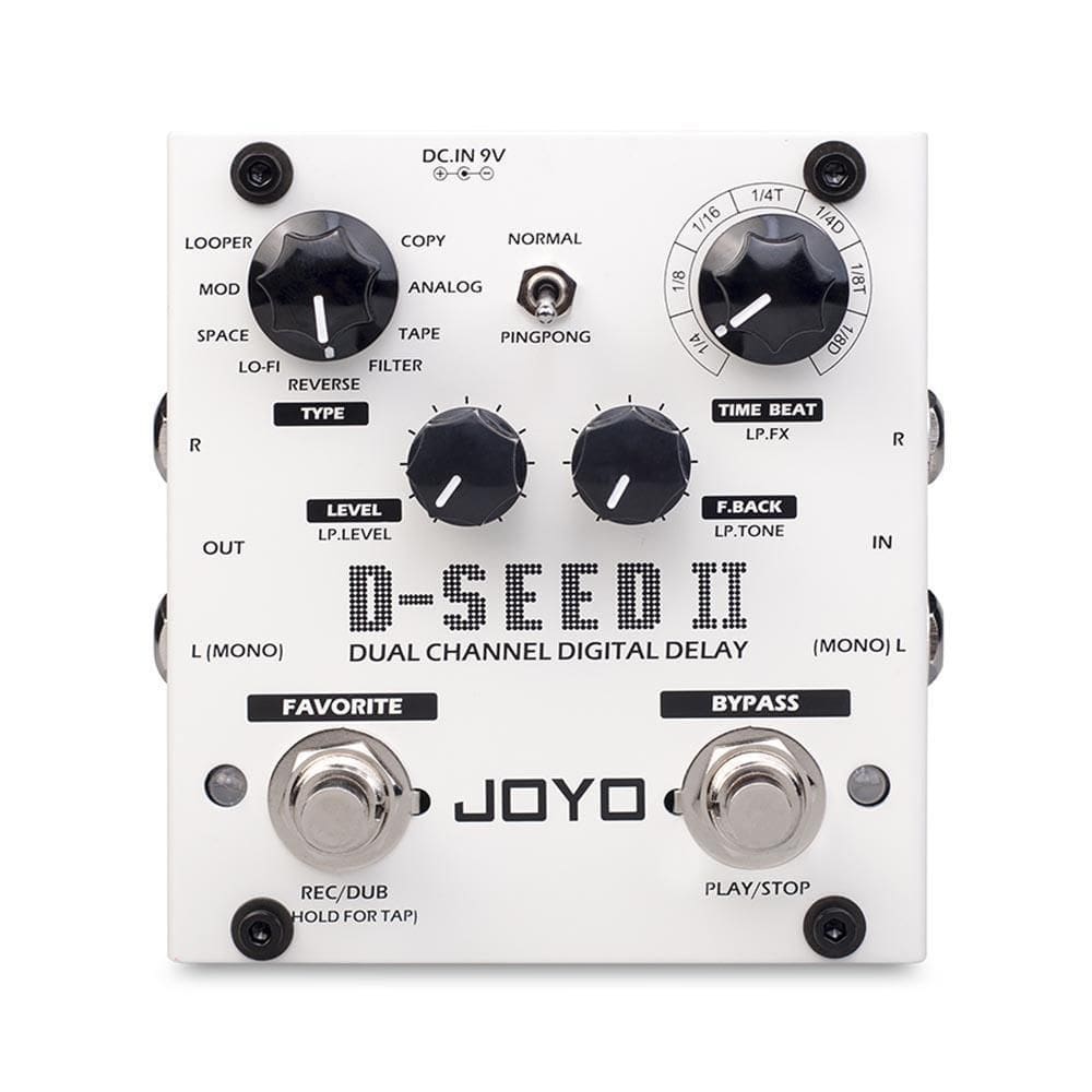 Pedal Joyo D-Seed 2 Delay Digital Estéreo Stereo Com Looper