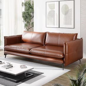 Sofá Decorativo Elegante 2 Lugares Dijon Conhaque