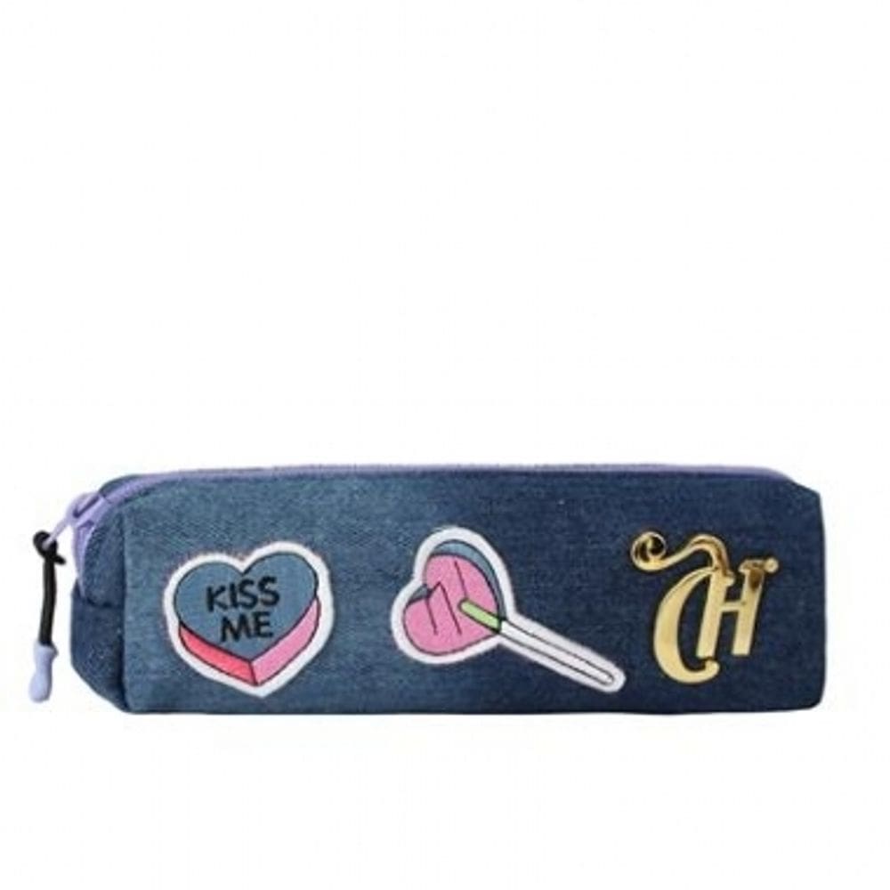 Estojo Capricho Patches Apliques Azul 11013 DMW