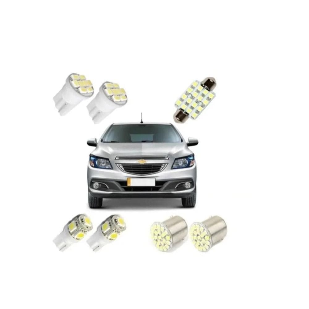 Kit Lâmpadas Led Onix Chevrolet Pingo Teto Placa Ré Torpedo