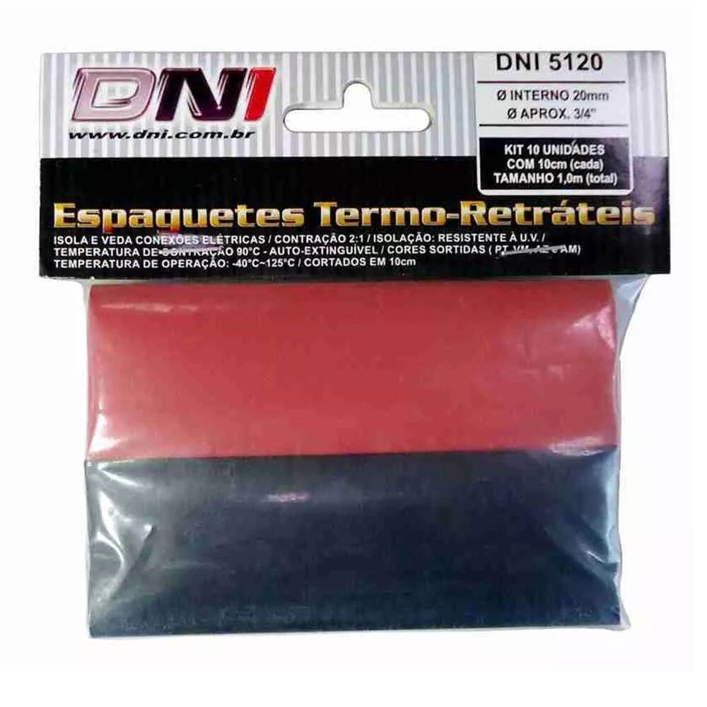 Kit DNI 10 Espaguetes Termo Retráteis Ø20mm