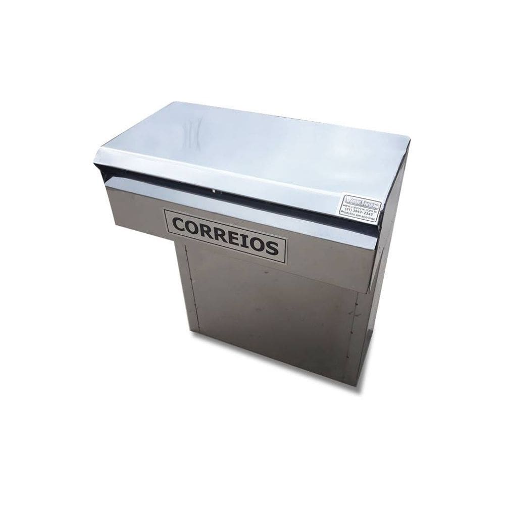 Caixa De Correio Inox Modelo L Para Muro