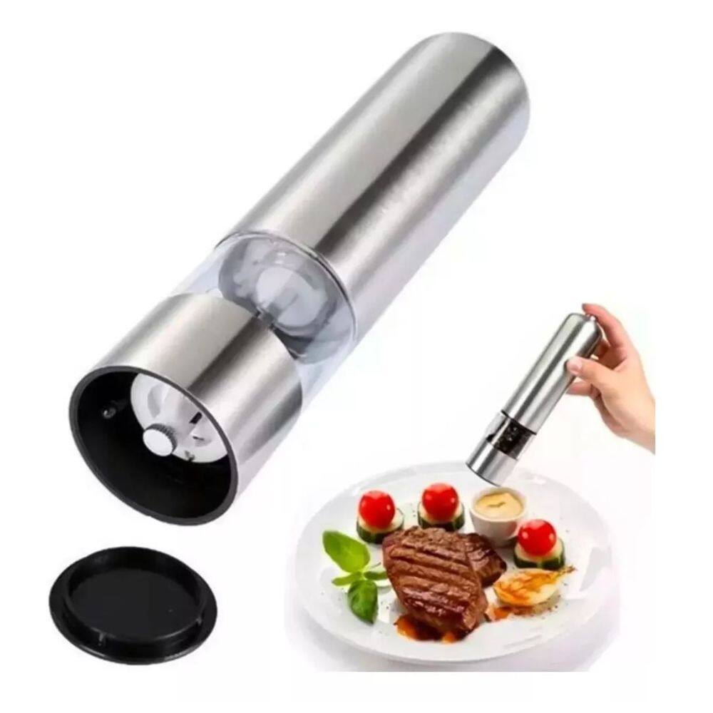 Moedor Elétrico de Sal e Pimenta em Aço Inox - Elegância e Praticidade para sua Cozinha Gourmet