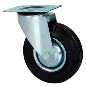 Rodizio Giratorio Preto de Borracha 3" - Marcon RM-95