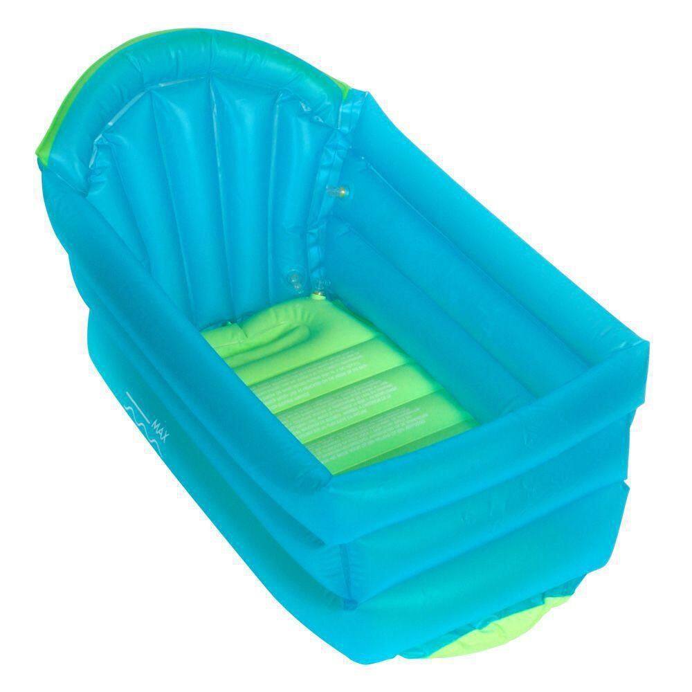 Banheira Inflável Bebê Verde/Azul Love 0-24m 34x40x71cm