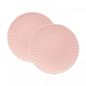 Conjunto 2 Pratos de Cerâmica para Sobremesa Colibri Rosa 19cm 17999 - Wolff