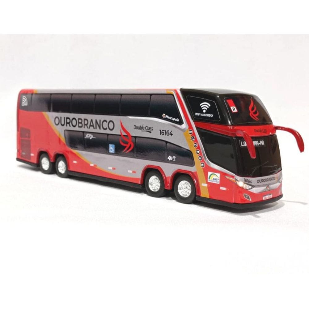 Brinquedo Miniatura Ônibus Ouro Branco 30Cm