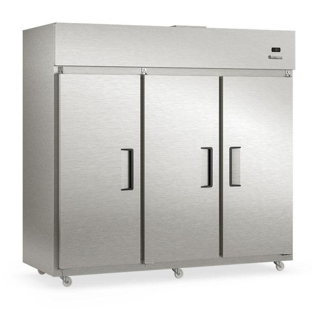 Geladeira Comercial 3 Portas Grcr3p Gelopar Refrigerador 2181 Litros Inox 220v