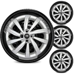 Jogo 4 Calotas Aro 14 4x100 Fiat Prata