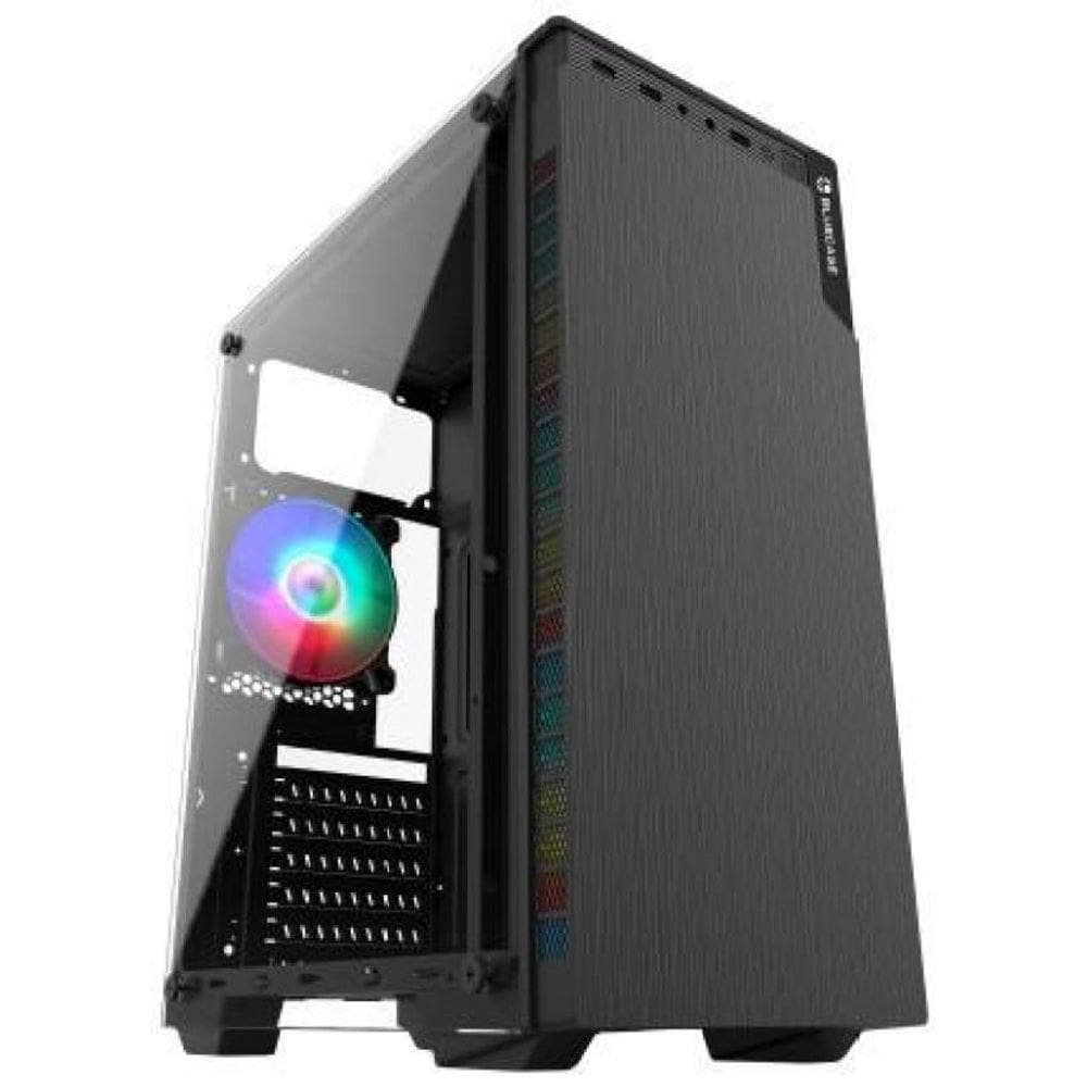 Gabinete Gamer Bluecase Bg-030 Lateral Em Vidro Mid Tower