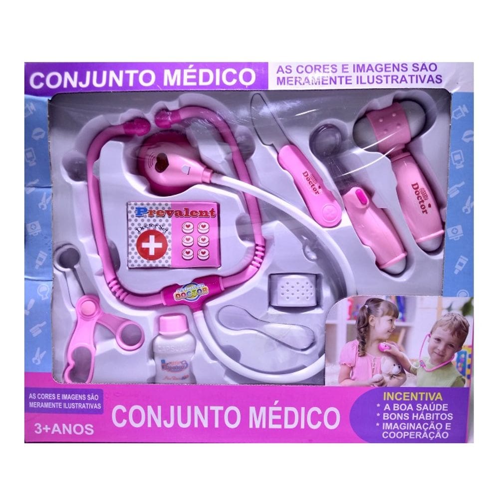 Kit Médico Infantil Som coração Brinquedo Infantil