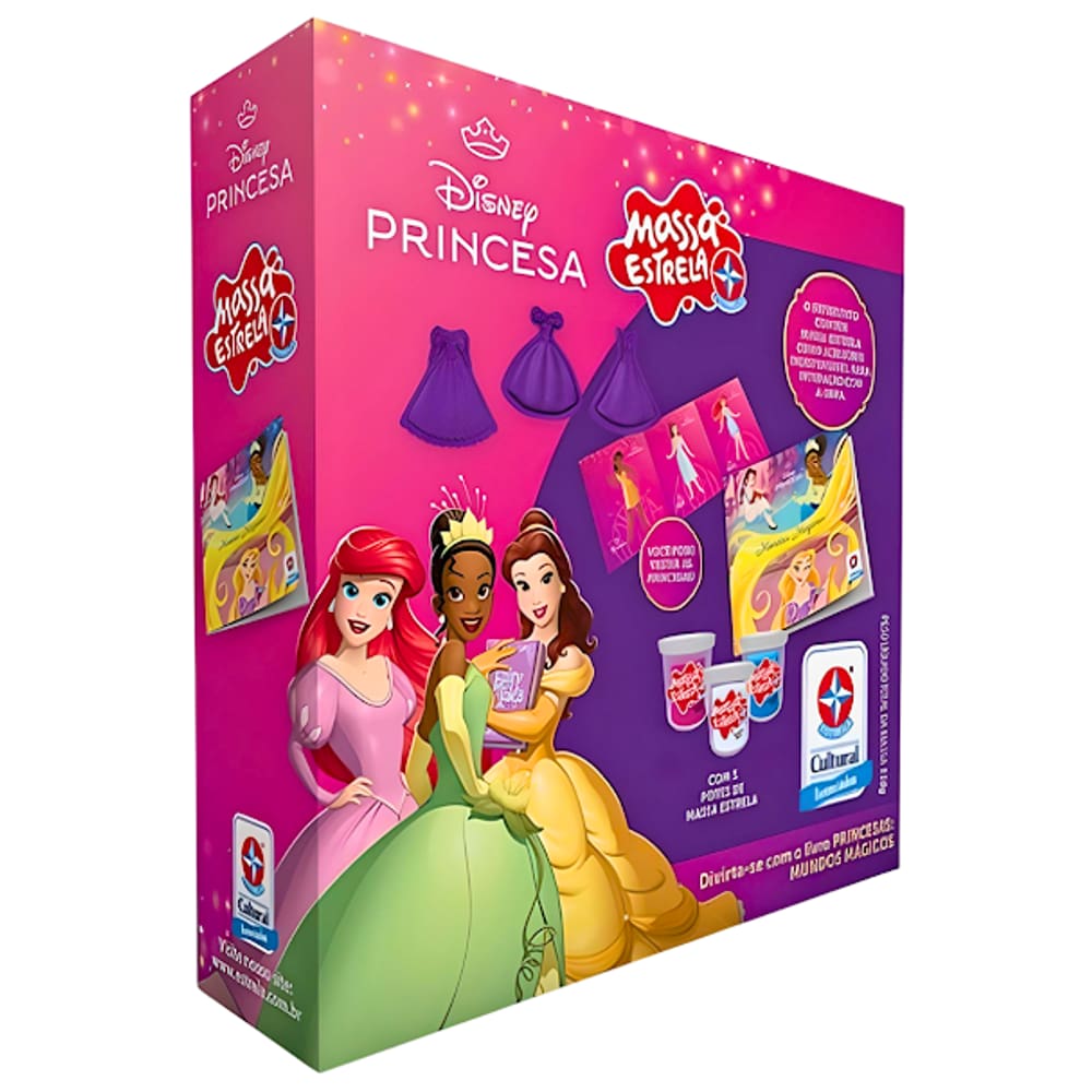 Livro Princesas Mundos Magicos Com Massa Estrela