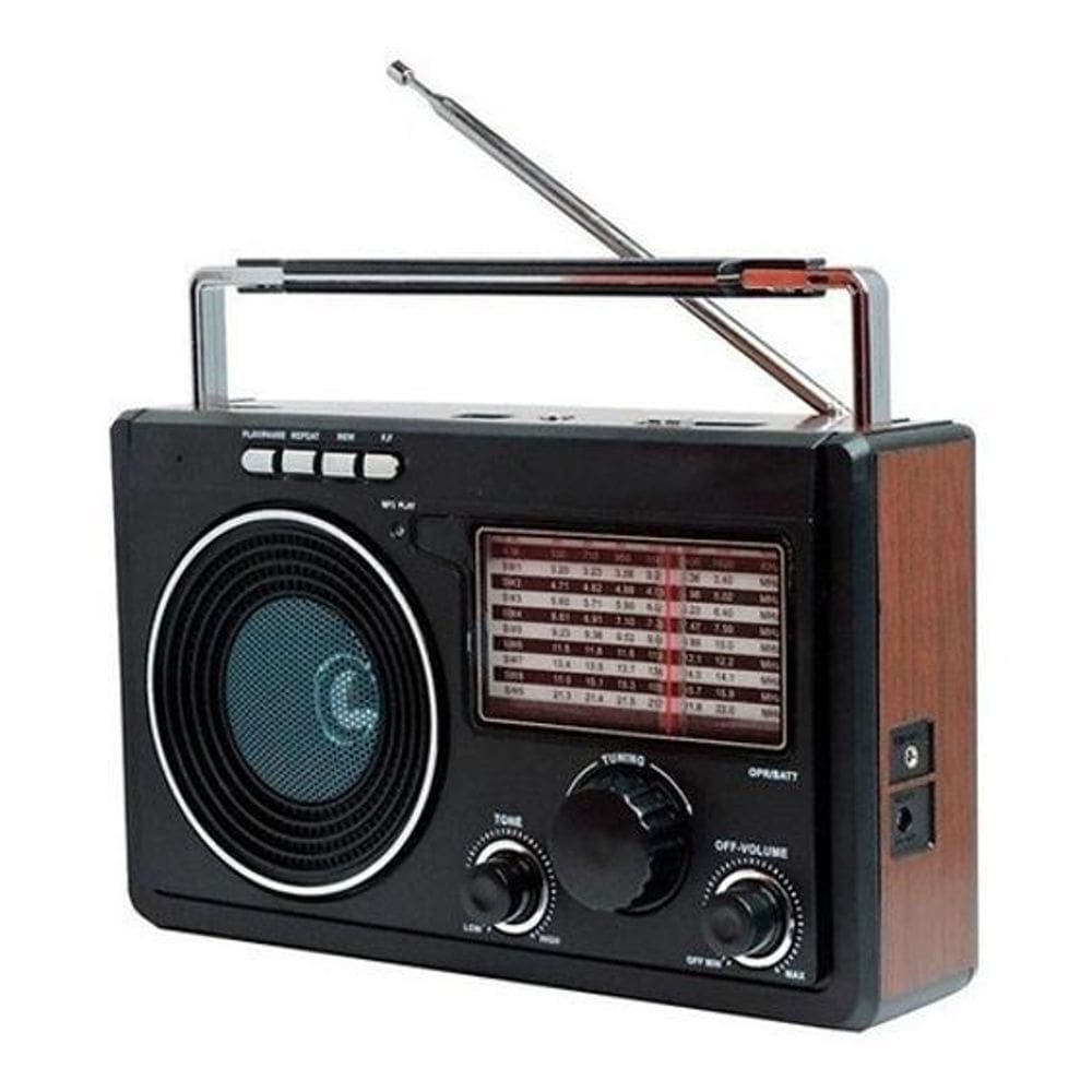 Radio Retro Recarregavel Lelong Le 609 Pen Driva Am/Fm/Sw