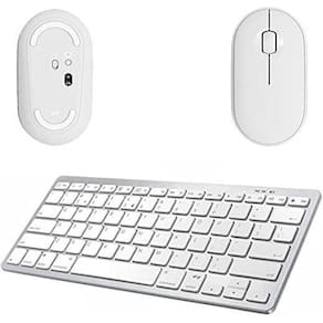 Mouse E Teclado Bluetooth Branco