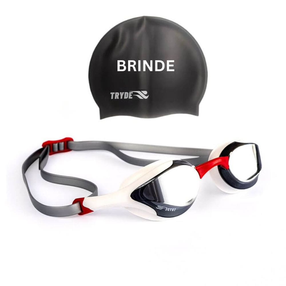 Kit Oculos de natacao Tryde Profissional Pro Vision e Touca