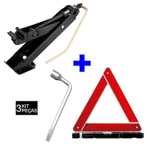 Kit Macaco Carro Chave de Roda Triângulo de Segurança 600kg