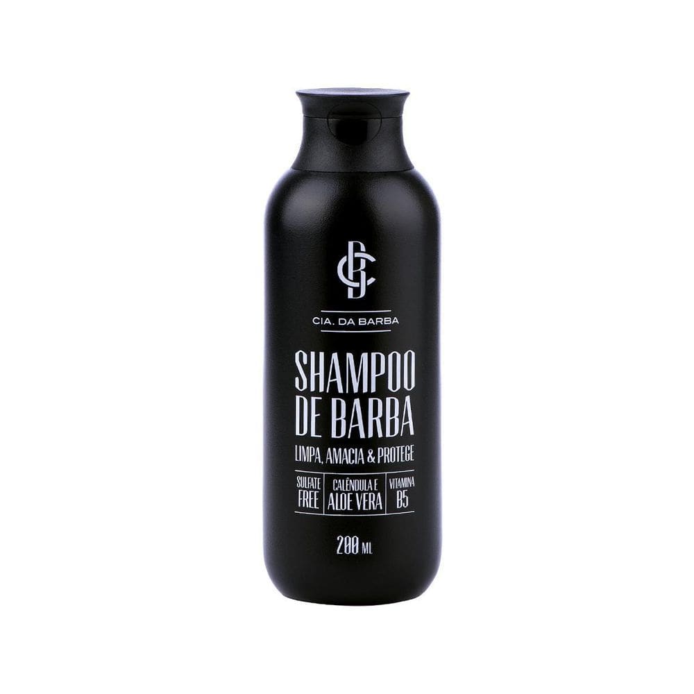 Shampoo De Barba Cia Da Barba - Livre De Sulfatos E Vegano