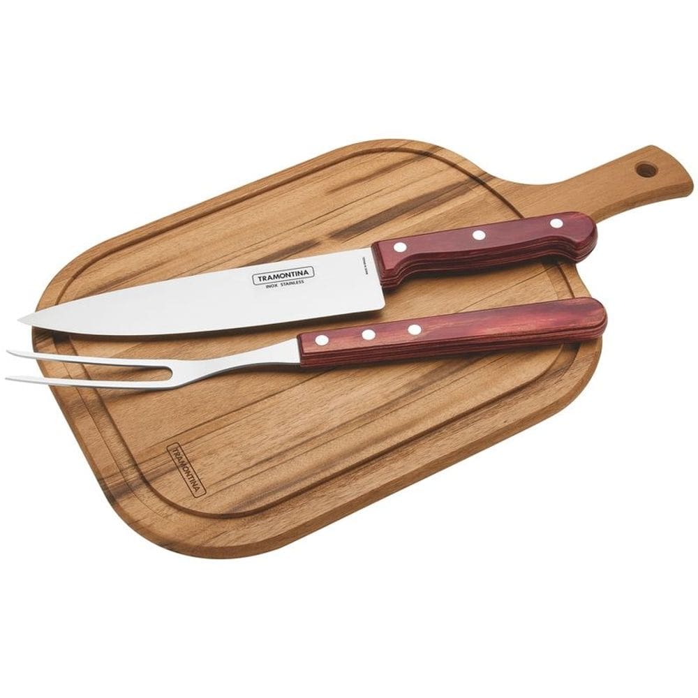 Kit Churrasco Tramontina Polywood - 3 Peças