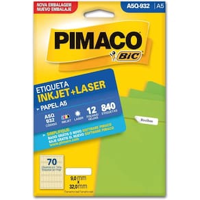 Etiqueta A5 A5Q-932 12 Fls 9,0 X 32,0 Mm - Pimaco Ct/840