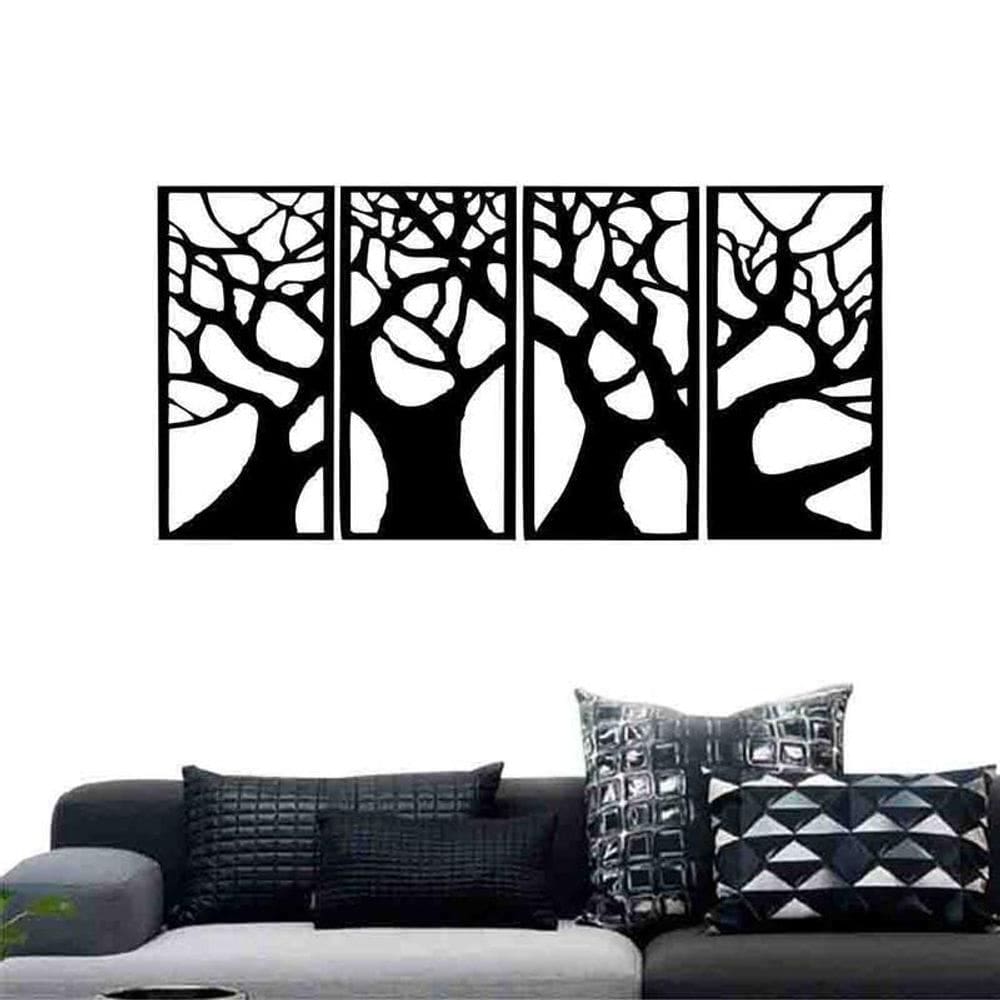 Quadro Decorativo Árvore Galhos 3Mm Vazado - Mdf