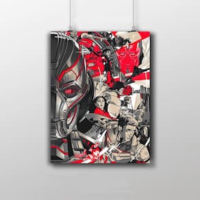 Placa Decorativa Vingadores Era De Ultron - Arte Desenho