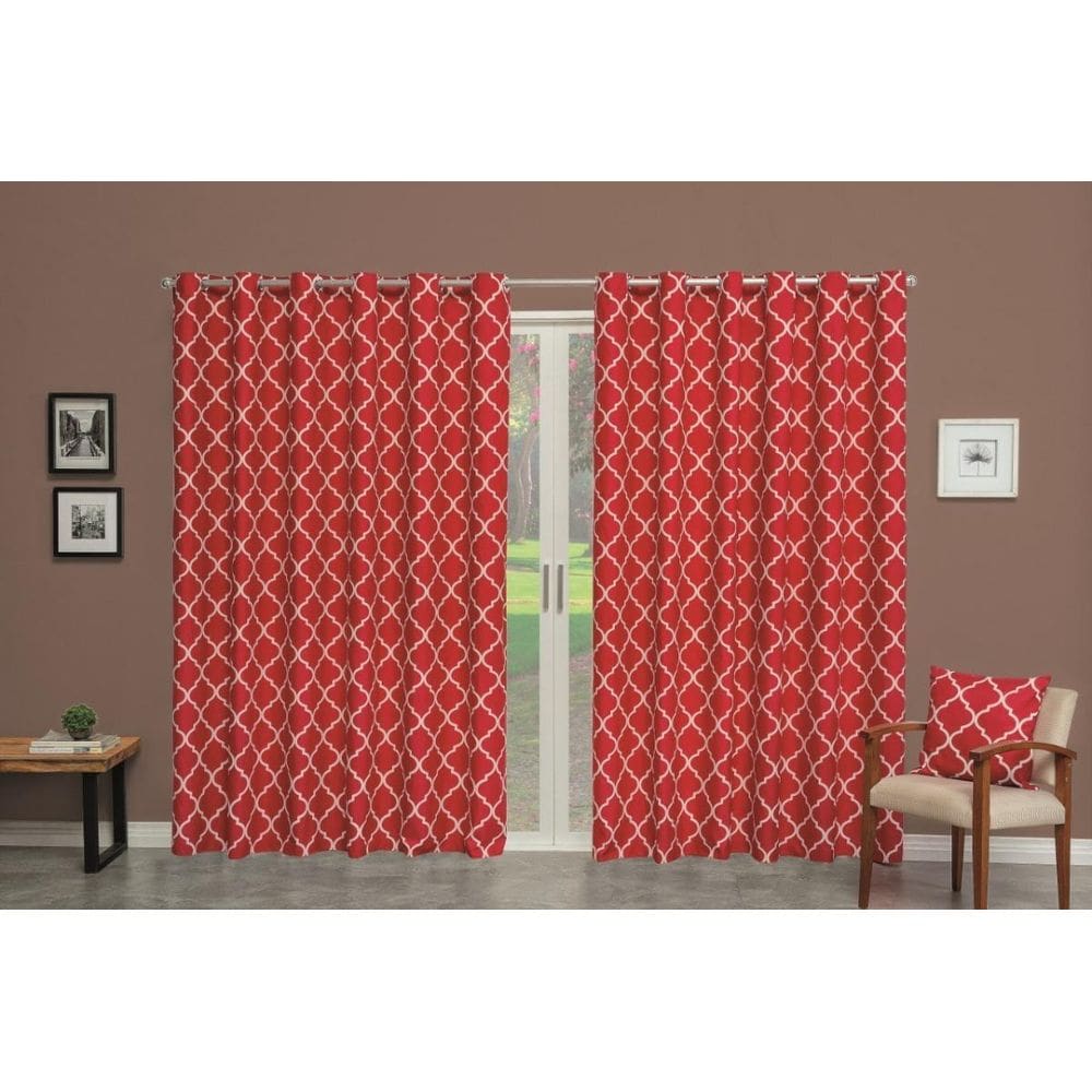 Cortina Semi Blackout Argos 3,00M Para Sala Quarto Vermelho