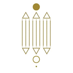 Adesivo Radiônico Desenho De Luxor - 9 Adesivos - 7,5 Cm