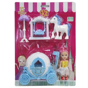 Carruagem Com Boneca Linda + Acessórios Maitezinha 5 Peças