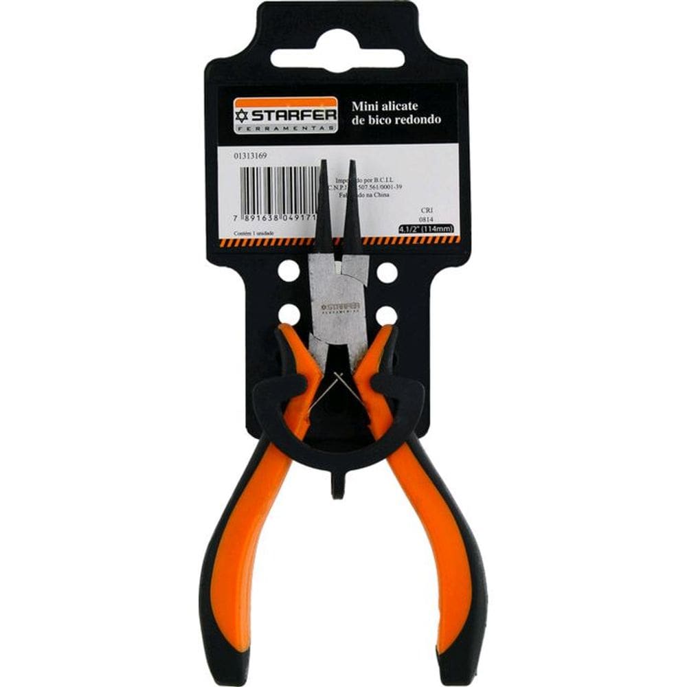 Alicate Mini Bico Redondo Pvc Starfer