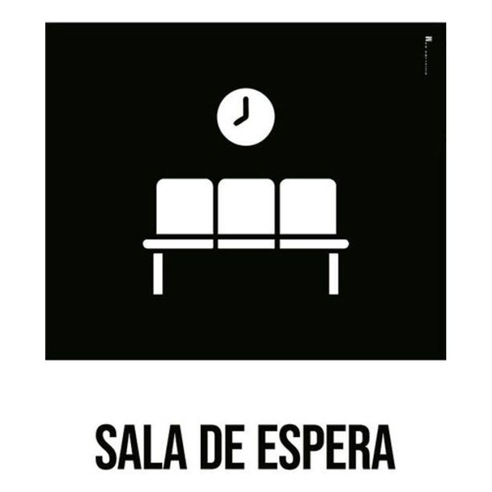 Kit 3 Placas Desenho Sala De Espera