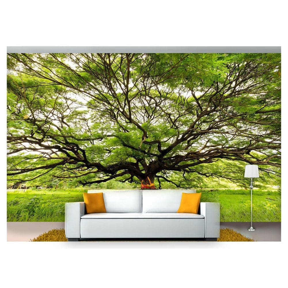 Papel De Parede Floresta Natureza Árvores 3D 3M² Xna177