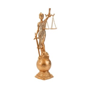 Estatueta Dama Da Justiça 31 Cm Globo Resina