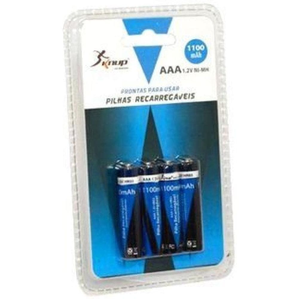 Pilha Recarregavel AAA 1100MAH 1.2V NI-MH KNUP