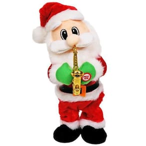 Papai Noel Musical Com Movimento E Saxofone 35Cm A Pilha