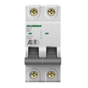 Disjuntor Bipolar 2P 16A Curva C Albr3 Alumbra