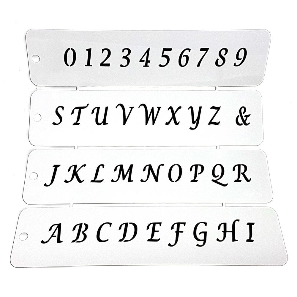 Stencil De Afabeto 4 Peças - Gmezn397