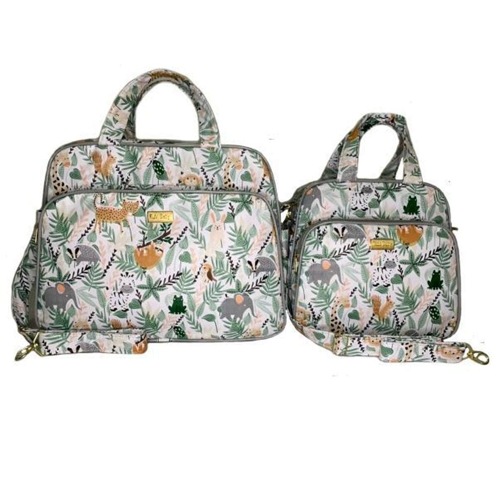 Kit Bolsa Maternidade Mala Bebê Enxoval Safari 2 Peças
