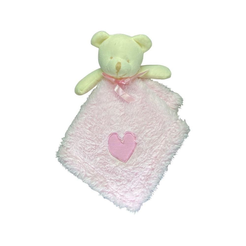 Naninha Do Bebê Urso Cobertor Bordado Rosa Ultrasoft