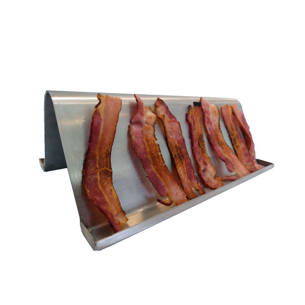 Assador De Bacon Para Hambúrguer E Churrasco  Inox Escovado