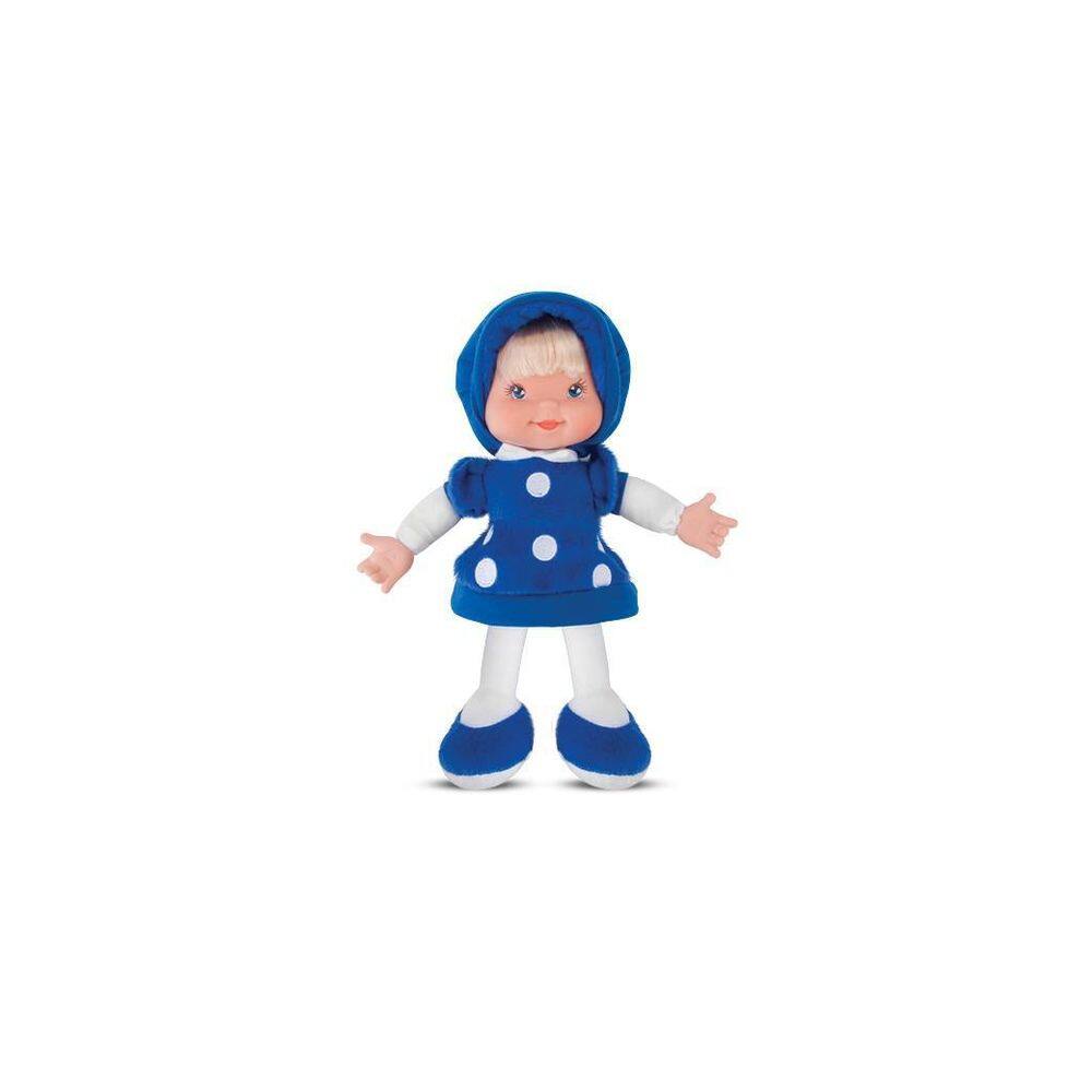 Boneca Little Baby Fashion Azul 28 Cm Antialérgica