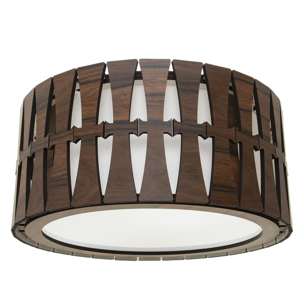 Lustre Decorativo Madeira Plafon Maracaju 35Cm
