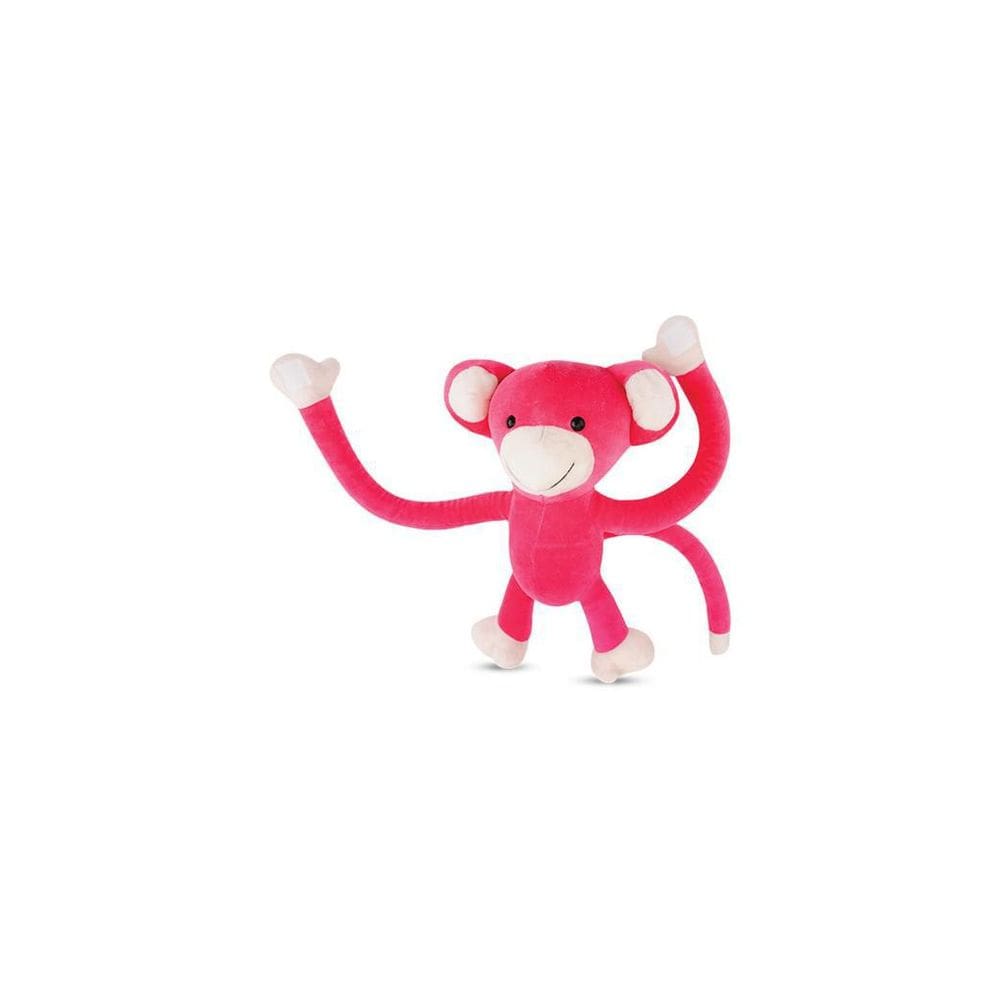 Macaco De Pelúcia Agarradinho Rosa 33 Cm Antialérgico