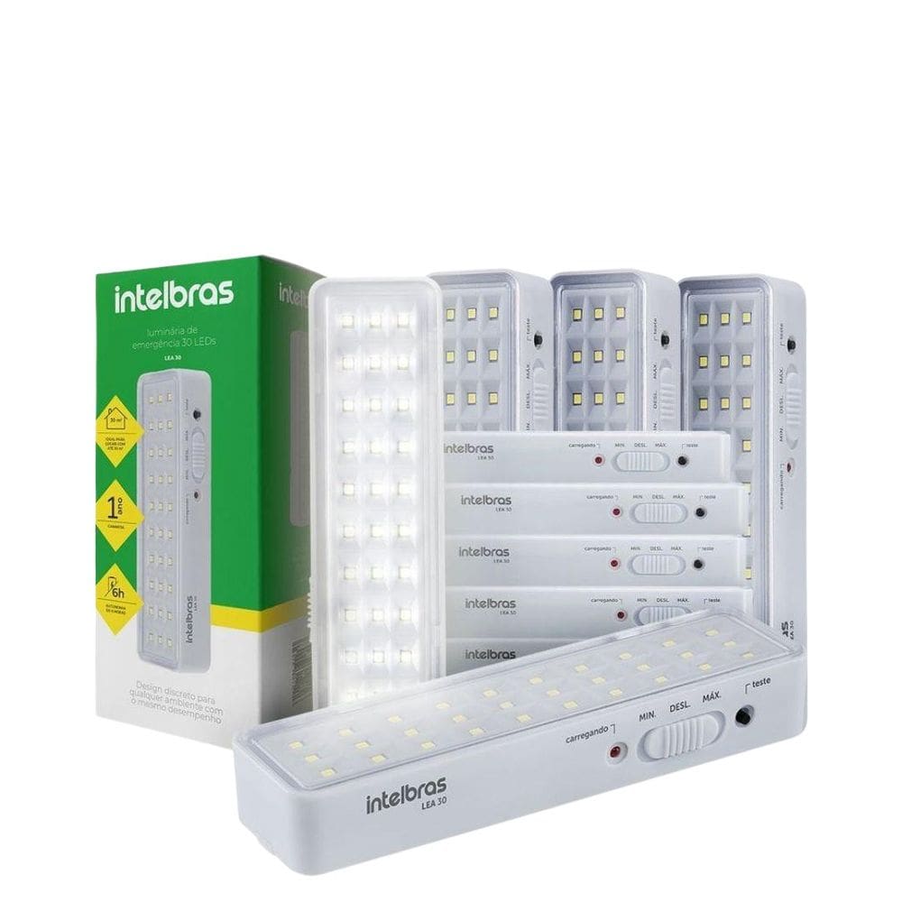 Luminária De Emergência Intelbras Lea 30 Led 30m 6h Bateria