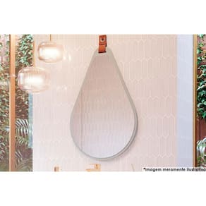 Espelho de Quarto Gota 50X76cm Pistache - MGM