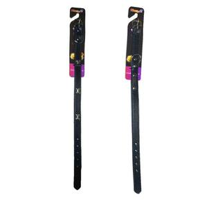 Kit 2 Coleiras Couro Sintético Para Cachorros - Preto P/M