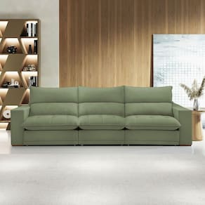 Sofá Retrátil e Reclinável Martinho 350cm Boucle Verde - Celflex