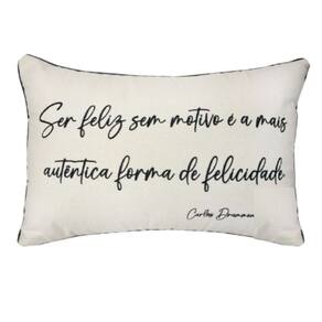 Almofada Baguete Sarja C/ Frase 190-05 35X52 Decortextil