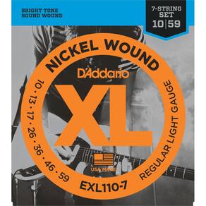 Encordoamento Guitarra De 7 Cordas 010 Daddario EXL110-7